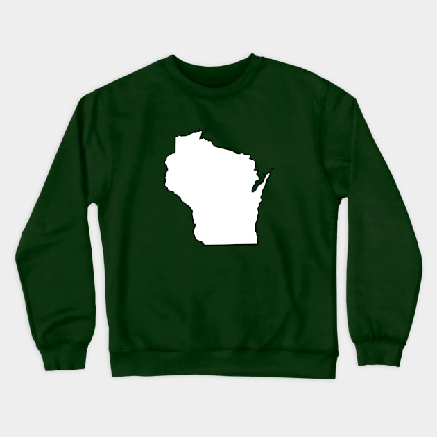 Wisconsin - Blank Outline Crewneck Sweatshirt by loudestkitten